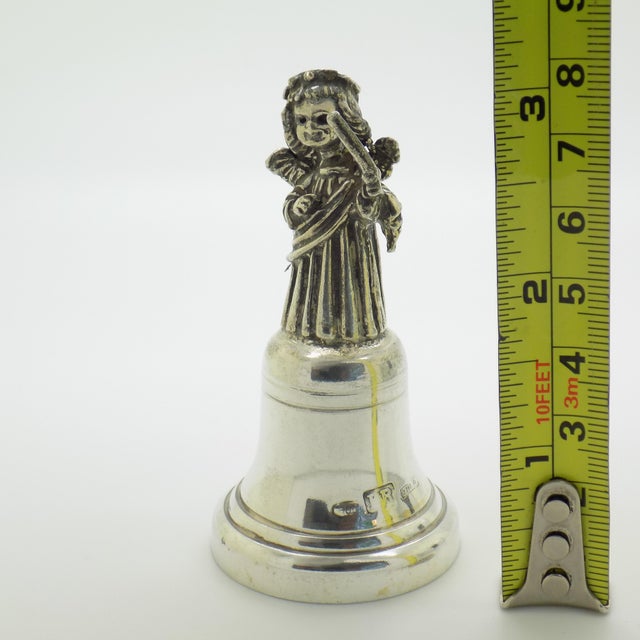 Vintage Italian Handmade Genuine Silver Angel Bell by Brandimarti, 1980s For Sale - Image 12 of 13