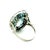 Baby Blue 1920s Art Deco Platinum Aquamarine & Diamond Cocktail Ring, Size 6.25 For Sale - Image 8 of 13