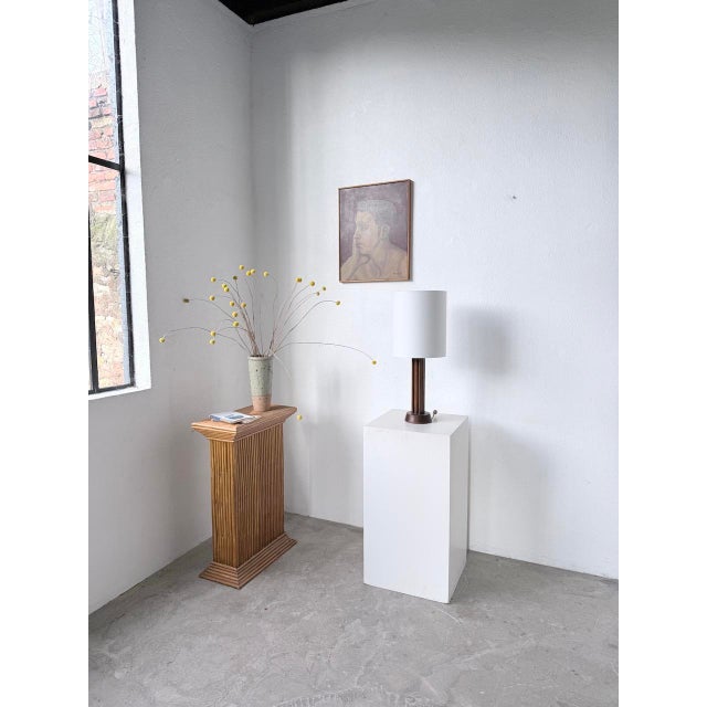 Vintage Art Deco Oak Desk Lamp, 1940s For Sale - Image 3 of 18