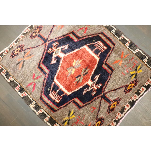 a mid 20th Century Mini square turkish kars rug