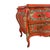 Shaped Red-Painted Commode with Marble Top For Sale - Image 6 of 7