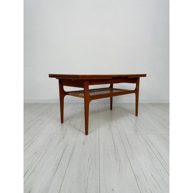 Mid-Century Modern Vintage Mid-Century Danish Extendable Teak Coffee Table by Trioh Møbler, 1960s For Sale - Image 3 of 13