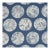 Sample - Schumacher Painted Circles Fabric in Indigo For Sale