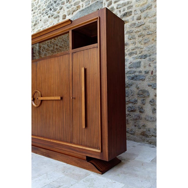 Modernist Art Deco Bookcase / Cabinet attributed to Auguste Vallin, France, 1930s For Sale - Image 6 of 18