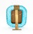 Metal Barovier & Toso Murano Blue Glass Picture Frame For Sale - Image 7 of 7