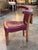 Mid 20th Century English Cock Fighting Chair in Red Leather With Reading Flap For Sale - Image 6 of 9