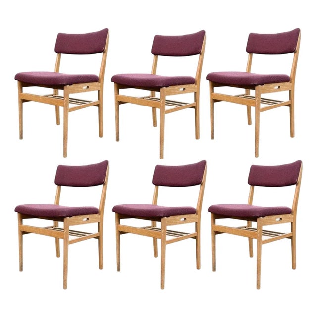 Set of Six Dining Chairs by Vestervig Eriksen for Brdr. Tromborg, Denmark, 1970s For Sale