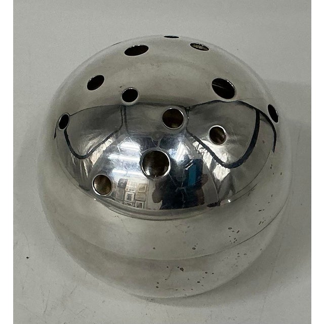 Silver 1950s Vintage Silver Plate “Mars” Flower Vase by Gil Ponti for Cristofle Gallia For Sale - Image 8 of 12