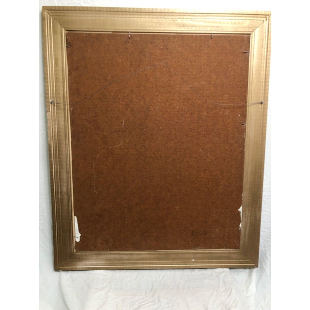 This oil-on-board painting depicts a graceful woman seated in quiet contemplation, absorbed in the pages of an open book....