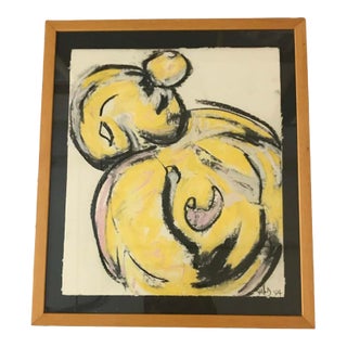 Oil and Pastel Crying Character #3 by Jim Kras For Sale