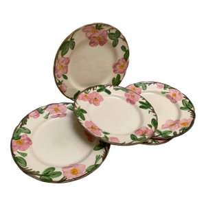 Vintage Franciscan Ware Desert Rose Dinner Plates - Set of Five