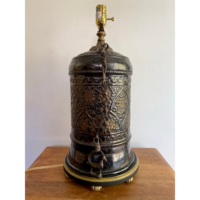 Black Vintage Anglo Indian Lantern Lamp For Sale - Image 8 of 9