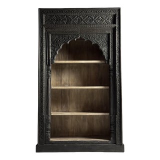 Large Indian Bookcase in Wood For Sale