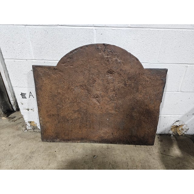 Antique 17th Century Large Charles Rex Cast Iron Fireback Oak Tree King Charles II For Sale - Image 10 of 10