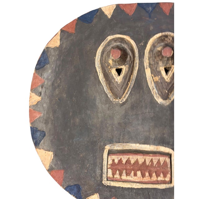 African Large Vintage African Baule Goli Male Mask I Coast 42" H For Sale - Image 3 of 7