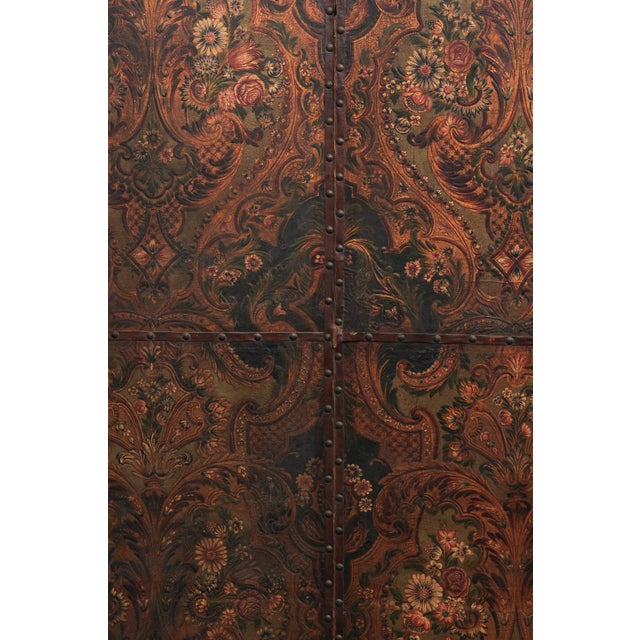 Mid 20th Century Italian Leather Room Divider, 9.5' X 7' Tall For Sale - Image 12 of 13