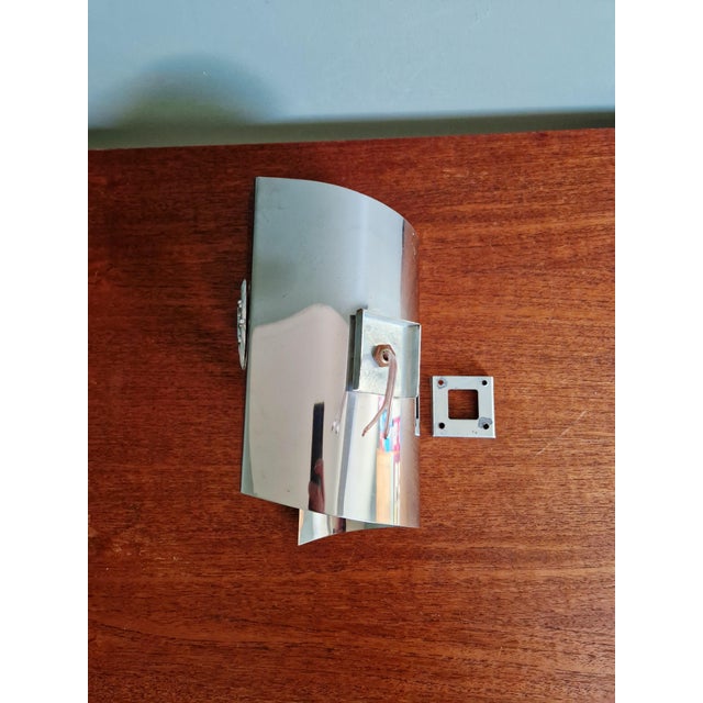 Space Age Wall Sconces in Chromed Metal, 1970, Set of 2 For Sale - Image 14 of 15