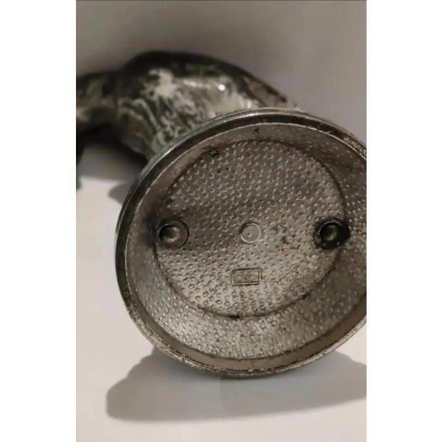 Metal Mid 20th Century Vintage Ornate Metal Tabletop Perched Bird Bell For Sale - Image 7 of 7