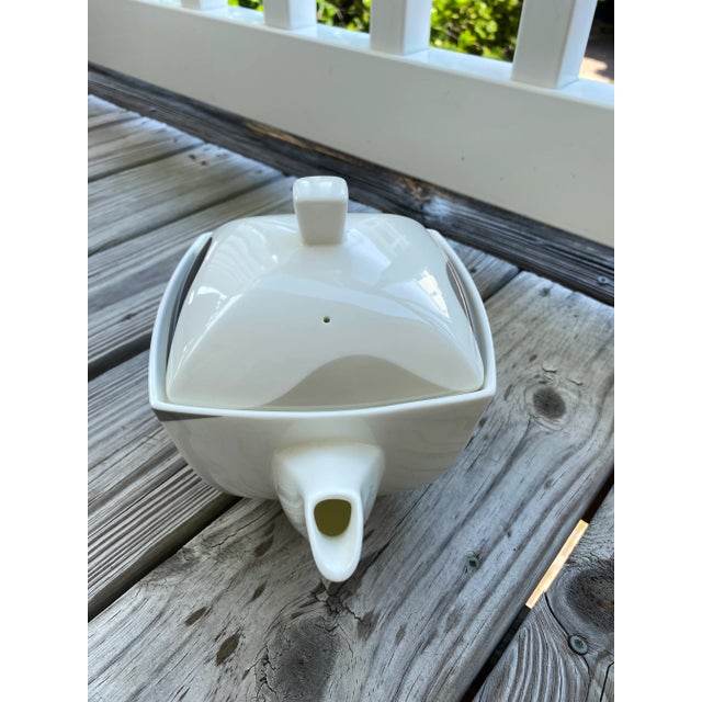 2002 Mikasa Charisma Wave Bone China Teapot For Sale In Dallas - Image 6 of 8