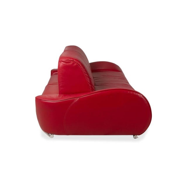 Two-Seater Sofa and Ottoman in Leather from Musterring, Set of 2 For Sale - Image 18 of 18