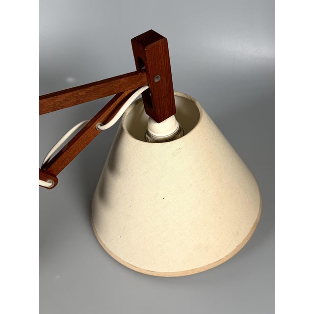Danish Scissor Lamp in Teak, Denmark, 1960s For Sale - Image 6 of 18