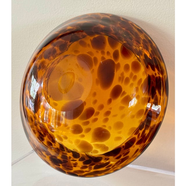 1970’s Italian Blown Tortoise Shell Glass For Sale - Image 11 of 12