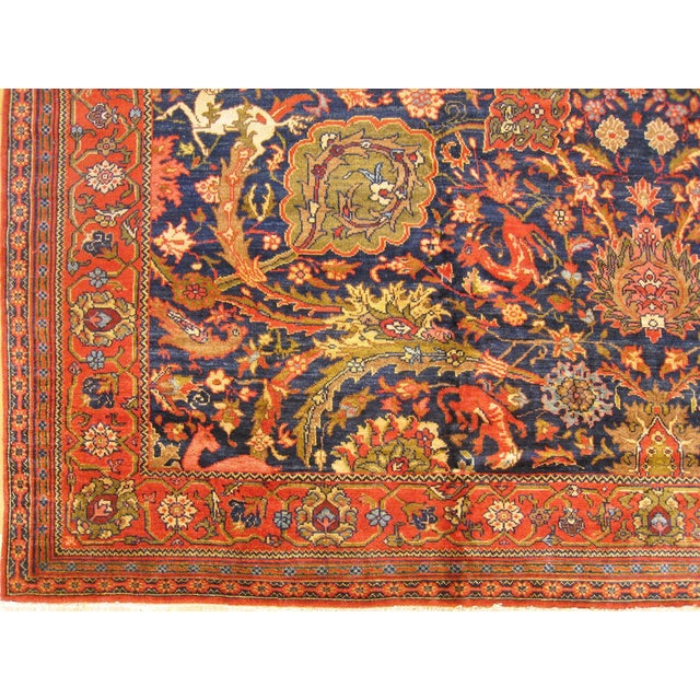 Textile Antique Ferahan Oriental Rug, in Room size, with Palmettes For Sale - Image 7 of 12