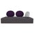 Mosspink Two-Seater Leather Grey Anthracite and Violet Sofa with Manual Function by Brühl For Sale - Image 17 of 17