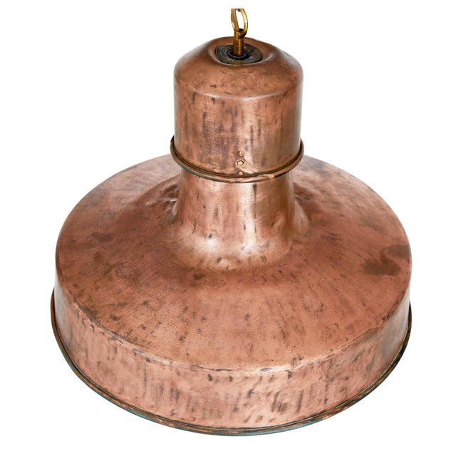 Art Deco Industrial Copper Pendant, 1920 For Sale - Image 4 of 5
