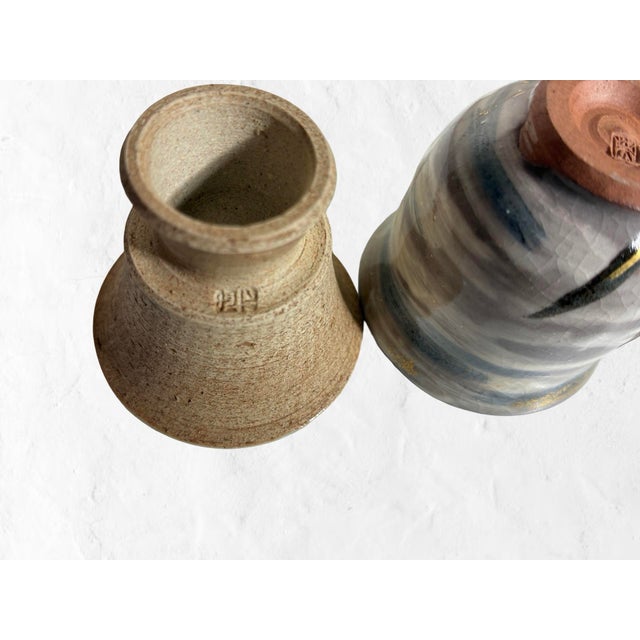 Late 20th Century Japanese Wabi-Sabi Studio Pottery Yunomi Tea Cups - Set of 4 For Sale - Image 9 of 10