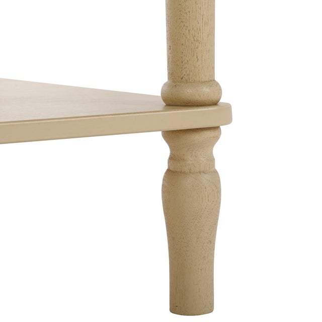 Wood Haven Scalloped 1 Top Drawer Accent Table in Natural For Sale - Image 7 of 10