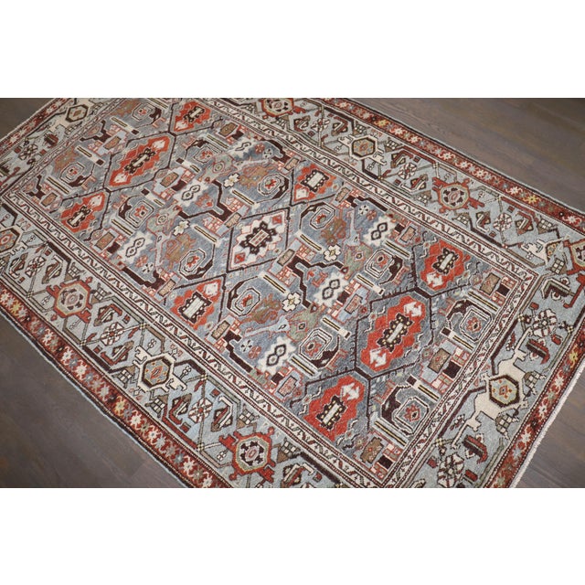 Antique Persian Malayer, 4'5'' X 6'11'' For Sale - Image 10 of 11
