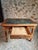 French Oak and Walnut Dining Table with Marble Top For Sale - Image 6 of 18