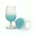 Glass Late 20th Century Aqua Blue Blendo Glass Carafe & Goblets by Anchor Hocking - Set of 3 For Sale - Image 7 of 9