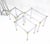 Mid 20th Century Set of 3 Chrome & Brass Glass Tops End Nesting Side Lamp Tables MINT For Sale - Image 5 of 15