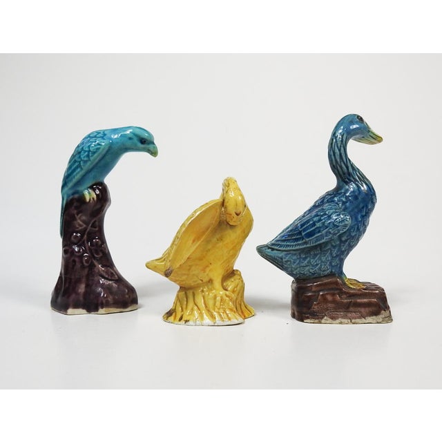 Chinese Small Late 19th Century Chinese Export Porcelain Ducks, Birds - Set of 3 For Sale - Image 3 of 6