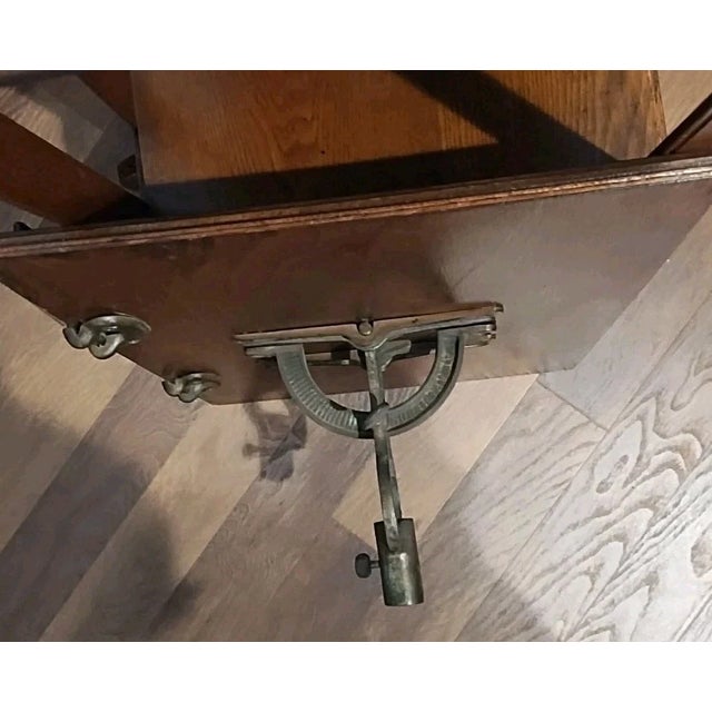 Vintage Book Display Stand Music Table Shelf Wood For Sale - Image 4 of 9