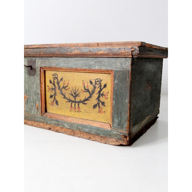 Antique Painted Blanket Chest For Sale - Image 10 of 12