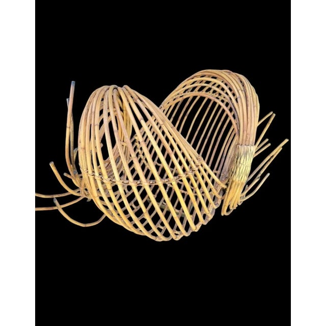 A wonderful very large organic sculptural vortex style table top rattan art or room decor. This is a very large piece and...