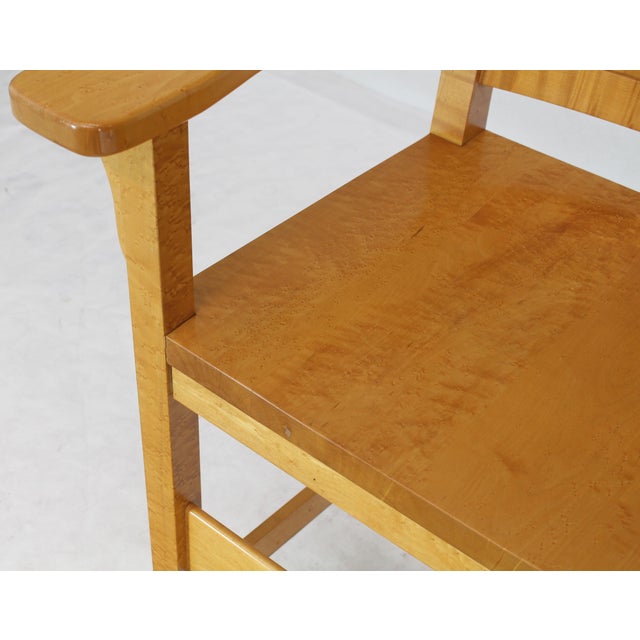 Solid Brid’s-Eye Maple High Pool Chairs Bar Stools For Sale - Image 13 of 14