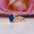 Metal 2.1Ct Boulder Opal Cabochon Ring With Natural Diamond Accents: Solid 14k Gold, Size 6.75 For Sale - Image 7 of 10