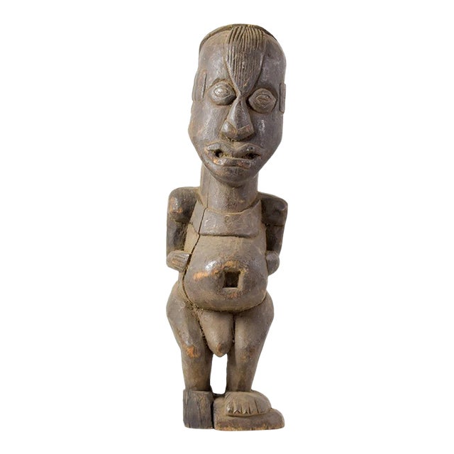 Early 20th Century Moba Standing Wood Figure Togo For Sale
