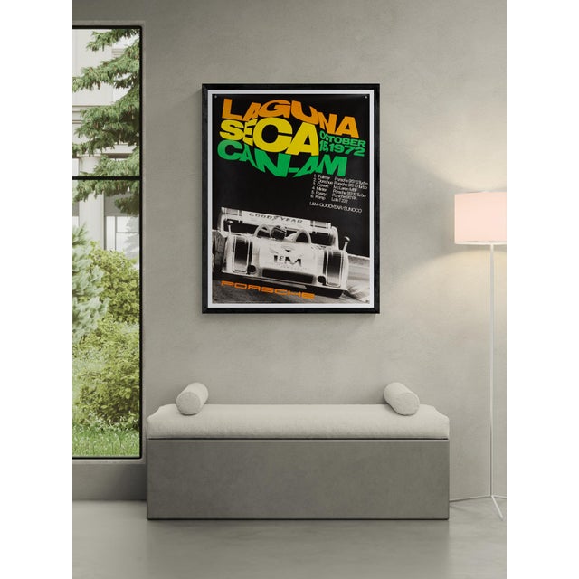 Laguna Seca Can Am – 1972 – Original Vintage Porsche Poster by Erich Strenger – Mid-Century Modern – 102x76 cm The Piece...