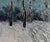 Forest Green Oil Painting Winter Trail in the Forest Boris Serdyuk For Sale - Image 8 of 10