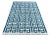 Not Yet Made - Made To Order Handmade Cotton Natural Vegetable Dyed Teal Blue and White Geometric Pattern Rug - 6'x9' For Sale - Image 9 of 11