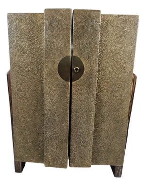 Art Deco R & Y Augousti Paris Shagreen Jewelry Box Chest Cabinet