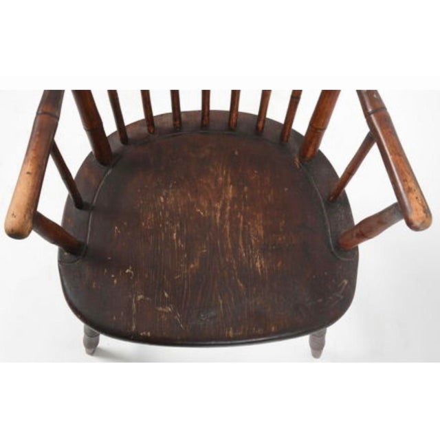Brown Antique Birdcage Windsor Chairs, a Near Pair For Sale - Image 8 of 12