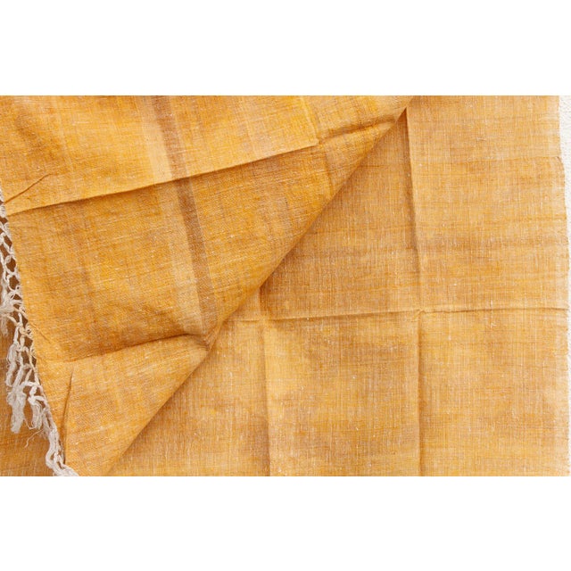 Organic Peace Silk Throw, Yellow Sunshine For Sale - Image 4 of 6