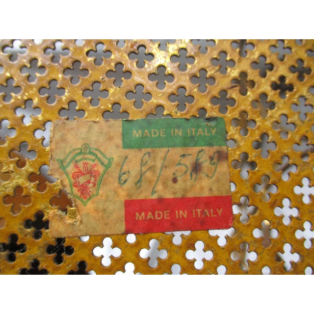 1930s Vintage Italy Toleware Gold Tassel & Leaf Design Petite Chair For Sale - Image 10 of 12