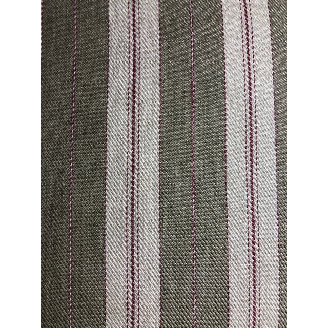 American Rogers and Goffigon Woven Stripe Linen Pillow Cover For Sale - Image 3 of 4
